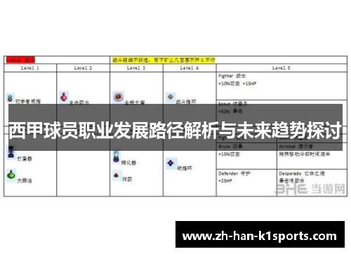 西甲球员职业发展路径解析与未来趋势探讨
